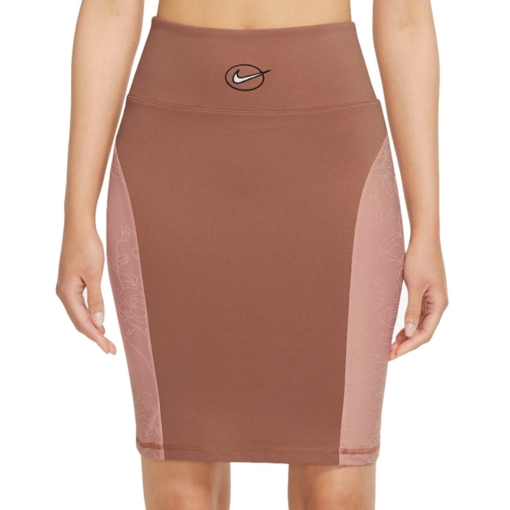 Nike Two-Tone Brown and Dusty Pink Pencil Skirt
